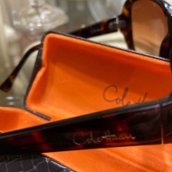 Cole Haan sunglasses preloved. With case.  Turtoise frame. - Picture 2 of 2